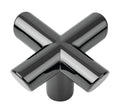 Poignée de porte bouton X Zamak cuivre noir