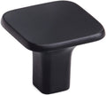 Poignée Bouton Carré Scoop Noir Mat