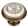 Tirette Bouton en porcelaine argentée