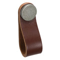 Tirette Flexa cuir bouton marron