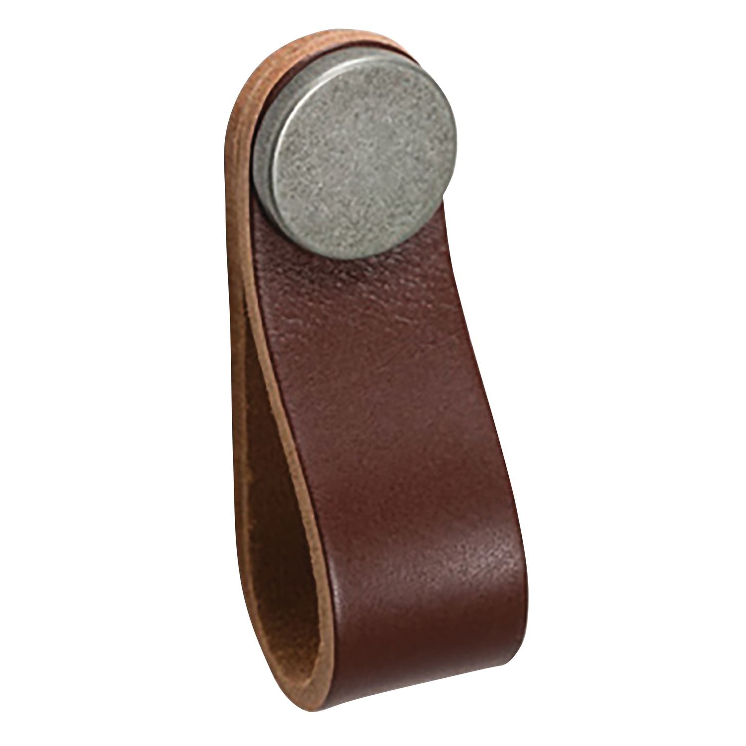 Tirette Flexa cuir bouton marron