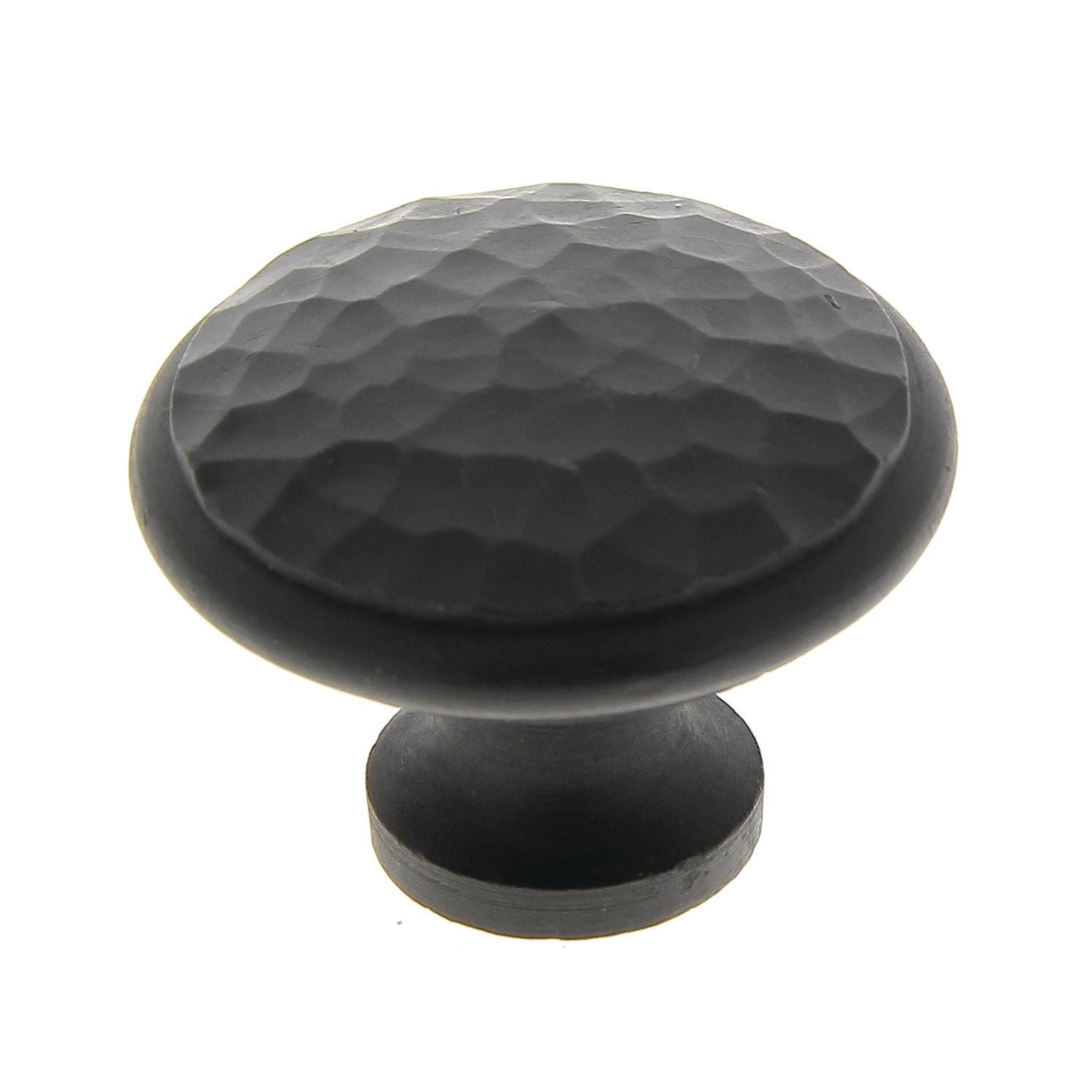 Bouton de tiroir Martelée Noir mat
