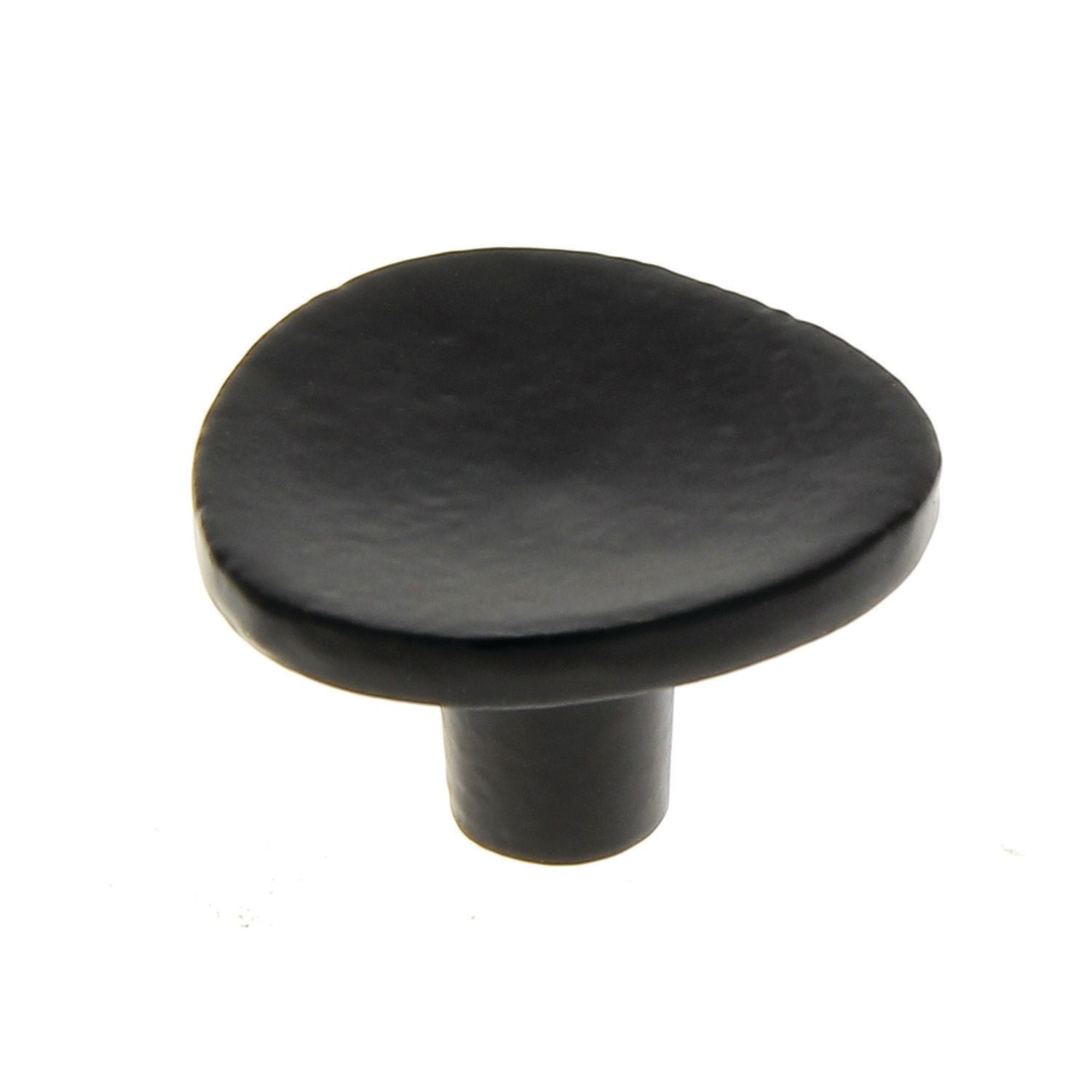 Bouton de meuble courbé noir mat