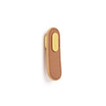 Bouton de tiroir oblong en cuir