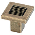 Poignée Bouton Carré Stockholm Zamak Bronze