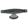 Bouton de porte à clé Zamak fer poli